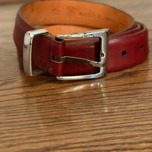 Martin Dingman Leather Belt Solid Brass Buckle Size 42